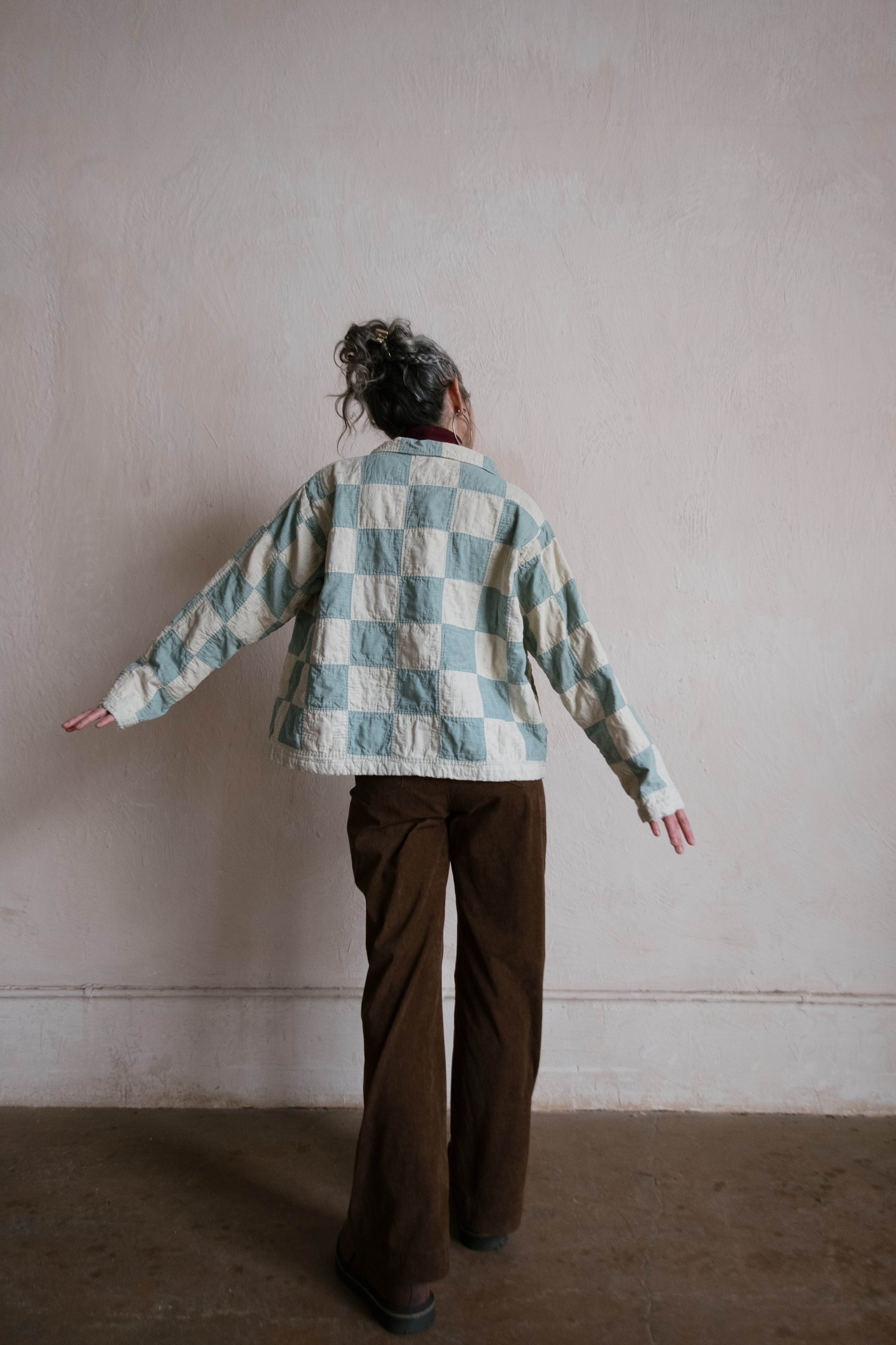 Baby Blue Checkered Jacket
